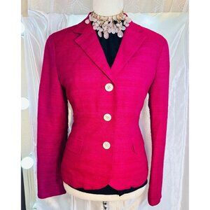 Lauren Ralph Lauren Women’s 100% Silk Blazer Sport Coat 8 Pockets